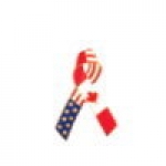 UNITED STATES AND CANADA FLAG RIBBON HAT LAPEL PIN